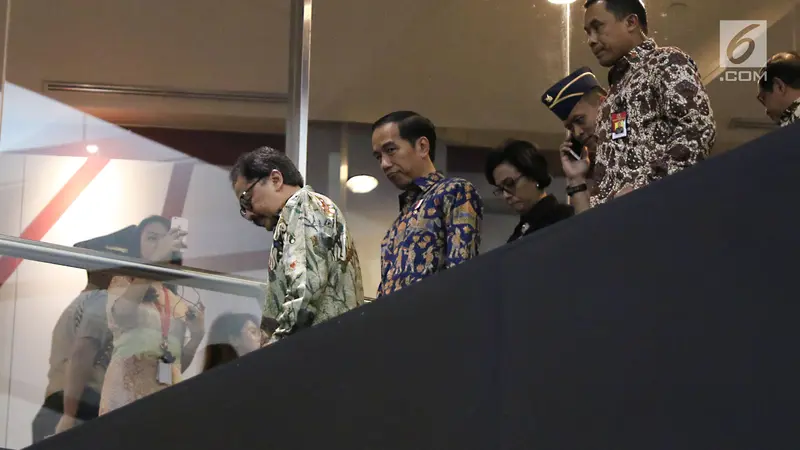 Jokowi Tinjau Pergerakan IHSG di BEI