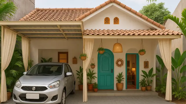 Desain Rumah Type 21 dengan Garasi (Foto: ChatGPT)