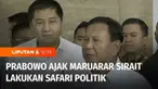 Calon Presiden nomor urut 2, Prabowo Subianto mengunjungi kantor Persekutuan Gereja-Gereja Indonesia, PGI di Salemba, Jakarta Pusat. Kehadiran Ketua Umum Partai Gerindra itu di kantor PGI ditemani politisi Maruarar Sirait yang belum lama ini mengundu...