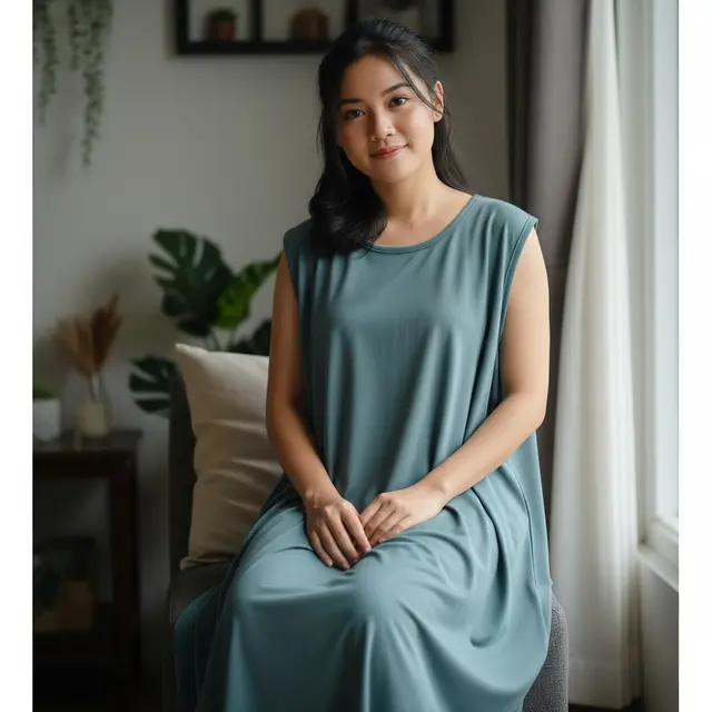 Baju Gamis Model Daster (Image by Gemini AI)