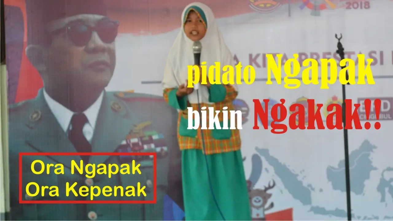 Lomba pidato ngapak berbahasa ngapak Banyumasan, di Cingebul, Lumbir, Banyumas. (Foto: Liputan6.com/Muhamad Ridlo)