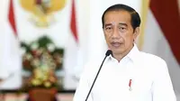 Presiden Joko Widodo (Jokowi) saat memberikan pernyataan terkait KRI Nanggala-402, Minggu, 25 April 2021 di Istana Kepresidenan Bogor, Provinsi Jawa Barat. (Biro Pers Sekretariat Presiden)