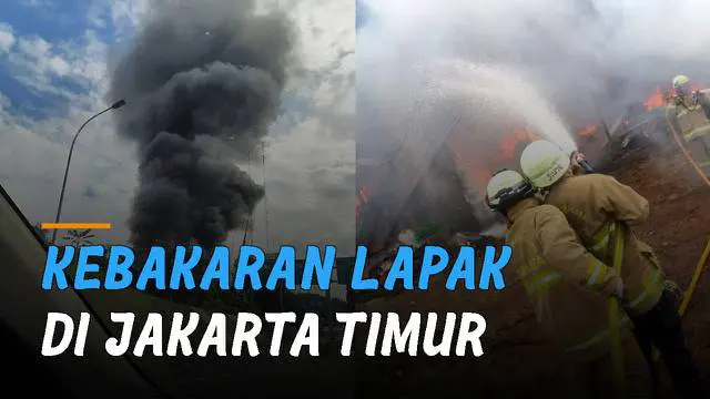 Sebuah video memperlihatkan kepulan api membumbung tinggi. Kejadian itu terjadi di Jalan Raya TB Simatupang, Jakarta Timur.