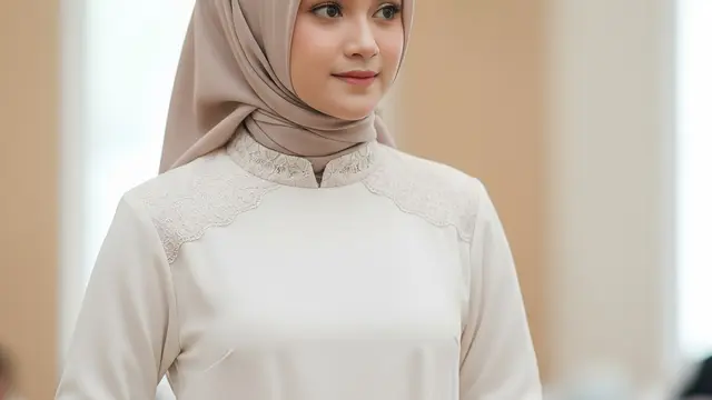 Model Gamis Minimalis untuk Pengajian (Image by Gemini AI)