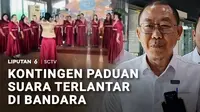 Sempat viral, kontingen paduan suara perempuan yang tampil di Bandara Soekarno-Hatta. Sebanyak 27 anggota paduan suara asal Kepri itu gagal berangkat ke Manokwari karena tiket pesawat tidak terbit. Padahal, tiket seharga lebih dari Rp1 miliar telah l...
