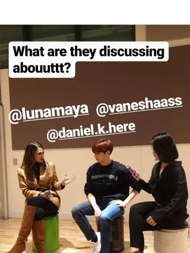 5 Momen Luna Maya dan Vanesha Prescilla saat Interview Kang Daniel, Hebohkan Fans