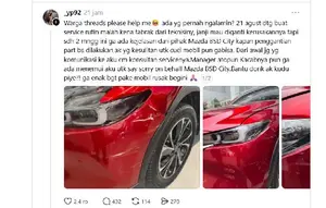 Mobil Mazda Ditabrak Saat Servis, Pemilik Keluhkan Sikap Dealer