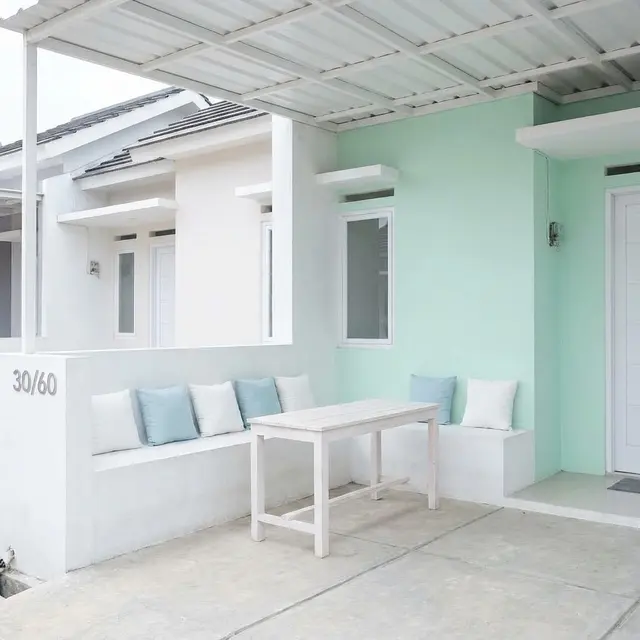 Teras Warna Cat Putih atau Pastel (Gemini AI)