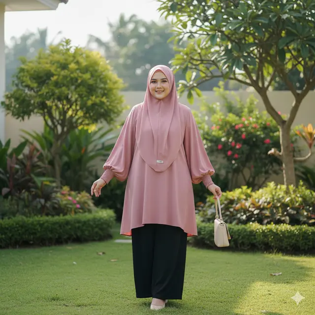 Tunik dengan Lengan Bell Sleeve (Liputan6.com/Gemini)