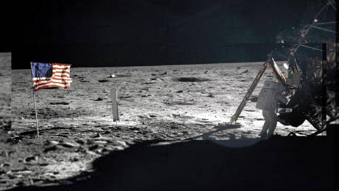 Neil Armstrong di Bulan. (Nasa.gov)