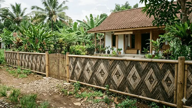 Desain Pagar Bambu Tapi Tidak Terlihat Murahan