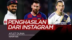 Berita video atlet-atlet dunia yang juga mendapatkan penghasilan besar dari mengunggah konten di media sosial Instagram.