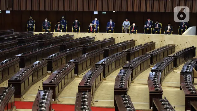 FOTO: Pandemi, Sebagian Anggota Dewan Ikuti Sidang Tahunan MPR Secara Virtual