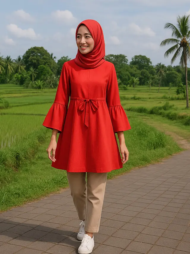 Model Tunik Lengan Lonceng untuk Orang Kurus/via GPT