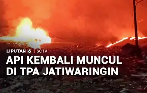 Api kembali Muncul di TPA Jatiwaringin