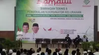 Ratusan orang dari tim koordinator Solidaritas Ulama Jokowi (Samawi) di Tangerang, deklarasikan dukungannya terhadap pasangan calon presiden dan calon wakil presiden nomor urut 01, Joko Widodo-Ma'ruf Amin, Minggu (24/2/2019).