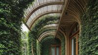 7 Model Teras Bambu dengan Pagar Tanaman yang Adem Tren 2025, Solusi Hunian Natural & Sejuk