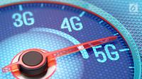 Ilustrasi Foto Jaringan Telpon Seluler atau HP 4G dan 5G. (iSrockphoto)