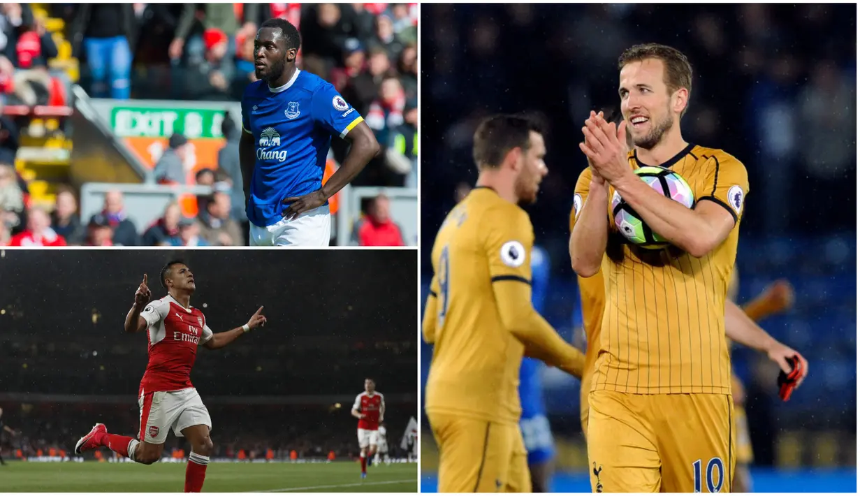 Berikut daftar lima top skorer Premier League sementara, Harry Kane mengambil alih posisi pemuncak daftar pencetak gol terbanyak melewati koleksi striker Everton, Romelu Lukaku. 