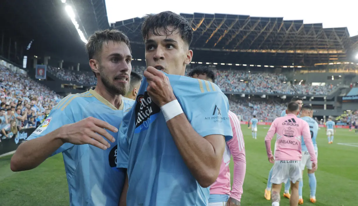 <p>Adapun El Barca hanya bisa membalas satu kali lewat Ansu Fati (79'). (AP Photo/Lalo R. Villar)</p>