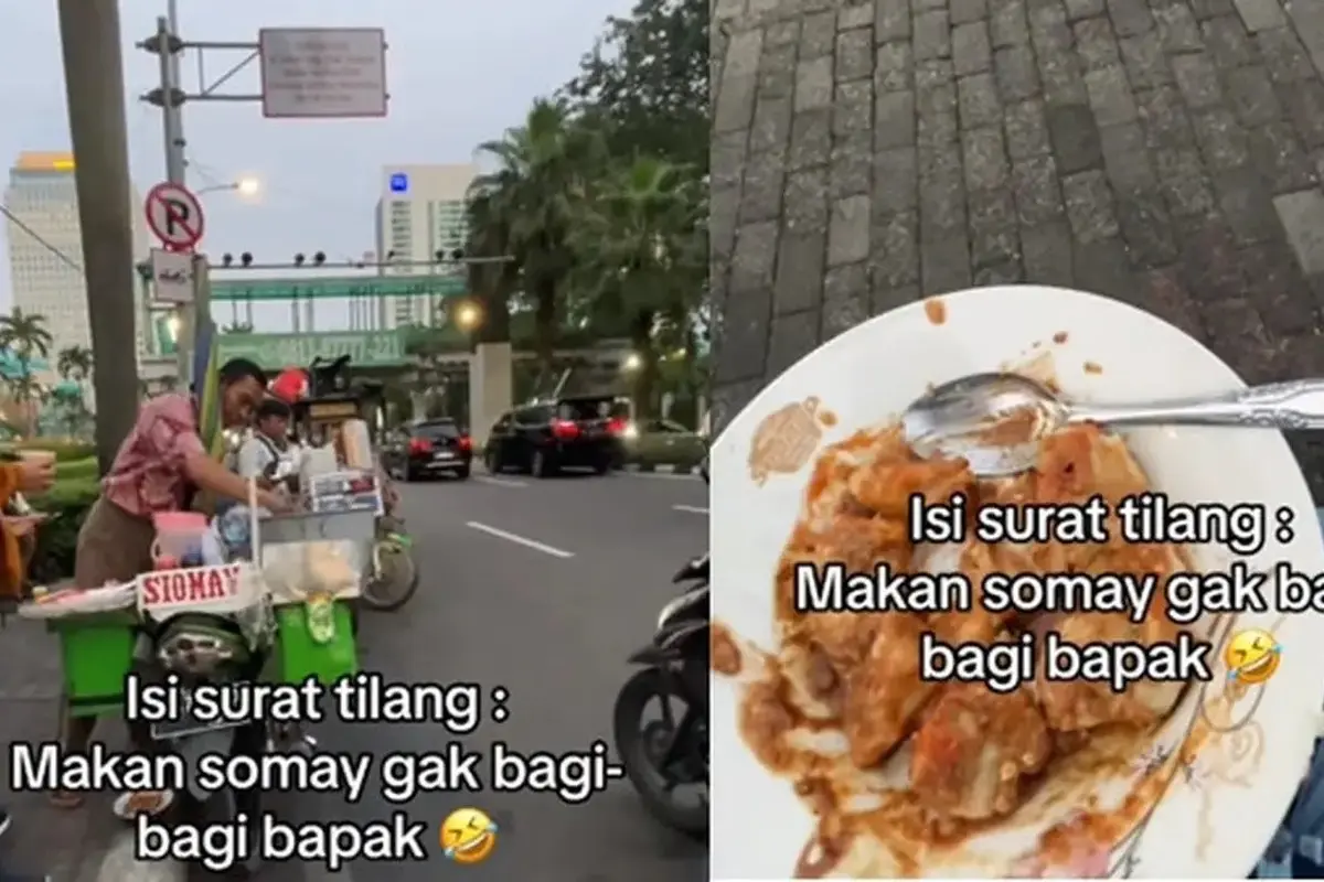 Makan Siomay Sambil Melanggar Lalu Lintas, Pemotor Ini Yakin Akan Dikirim Surat Tilang