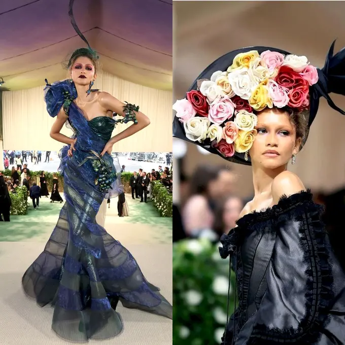 Potret Zendaya Bawa Drama ke Met Gala 2024, Tampil dengan 2 Looks Berbeda