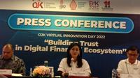 Anggota Dewan Komisaris OJK Bidang Edukasi dan Perlindungan Konsumen, Friderica Widyasari Dewi dalam&nbsp;acara OJK Virtual Innovation Day (OVID) 2022, Senin (10/10/2022)