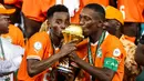 Pantai Gading menjadi juara Piala Afrika usai mengalahkan Nigeria dengan skor 2-1. (FRANCK FIFE/AFP)