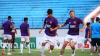 PSM bersiap jelang melawan PSIS di pekan ke-18 Liga 1 2018. (Bola.com/Abdi Satria)