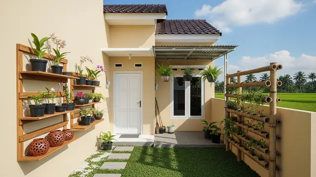 Model Rumah Kecil dengan Taman Mungil 2025/ Ilustrasi AI