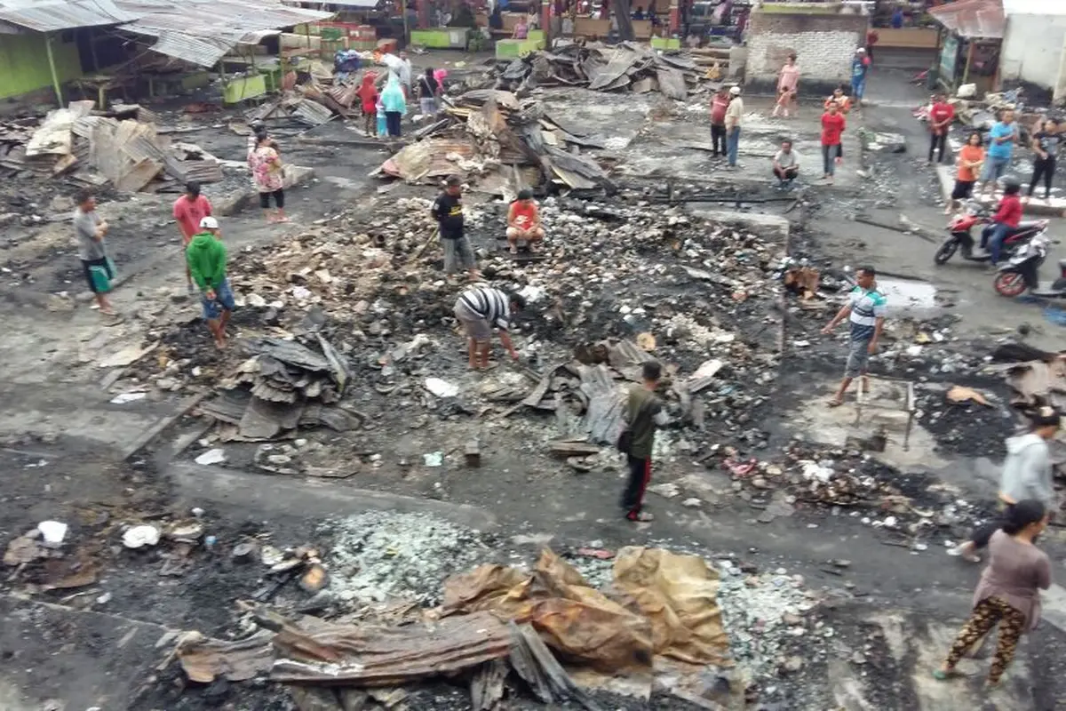 Derita Korban Kebakaran Shopping Center Limboto, Dagangan Ludes Jadi Korban Maling Pula