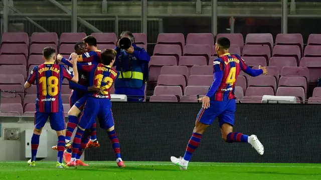 FOTO: Bungkam Real Valladolid, Barcelona Gusur Real Madrid di Klasemen Liga Spanyol