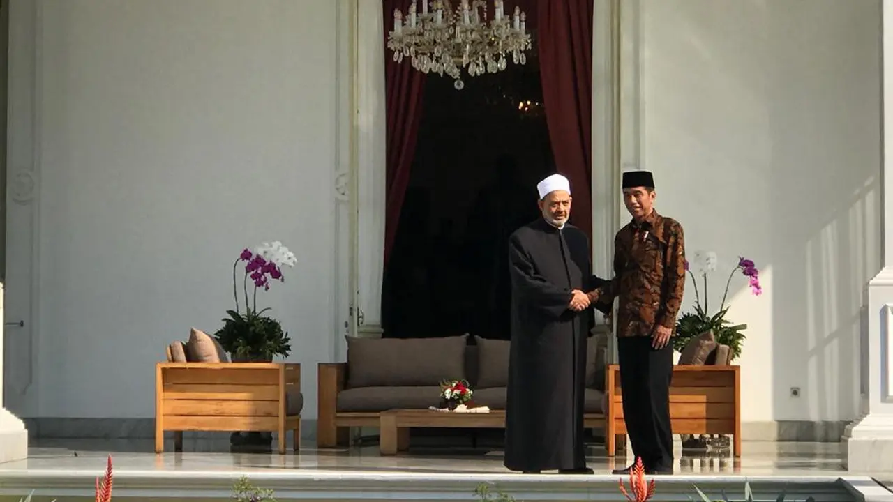 Presiden Jokowi menerima Imam Besar dan Grand Syeikh Al-Azhar Ahmad Muhammad Ath-Thayeb