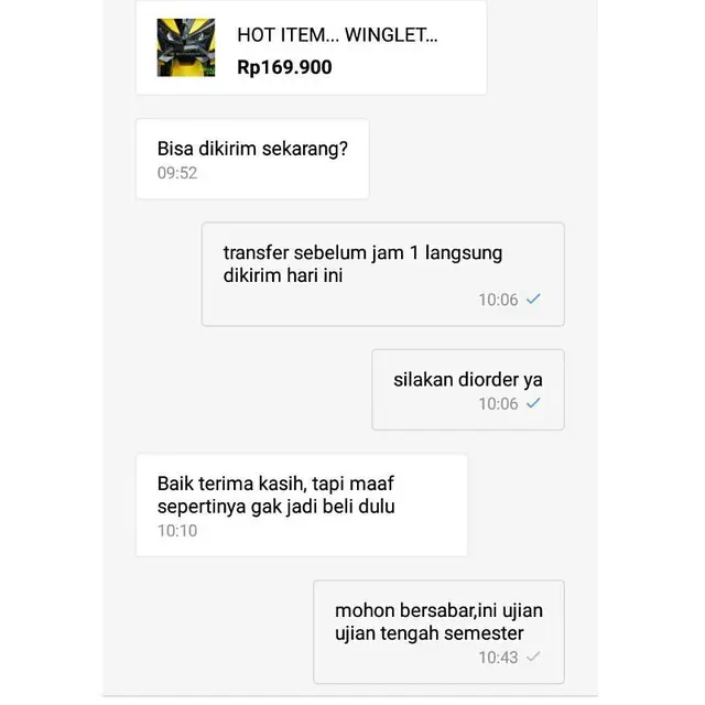 6 Chat Iseng Pembeli Cuma Tanya ke Penjual Online Shop Ini Bikin Geregetan