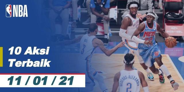 VIDEO: 10 Aksi Terbaik NBA 11 Januari 2021, Slam Dunk Jarrett Allen