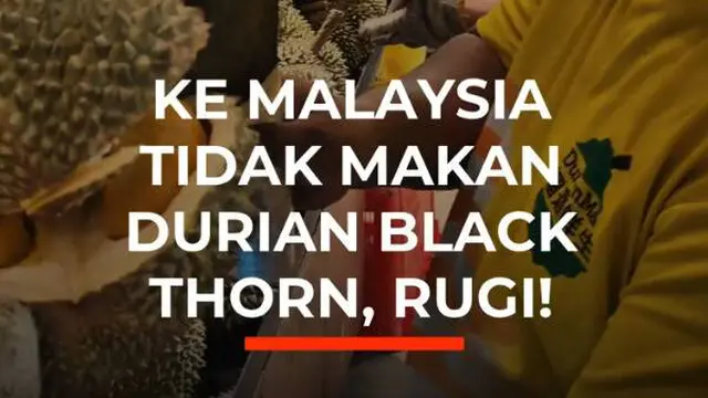 Ke Malaysia Tidak Makan Durian Black Thorn, Rugi!