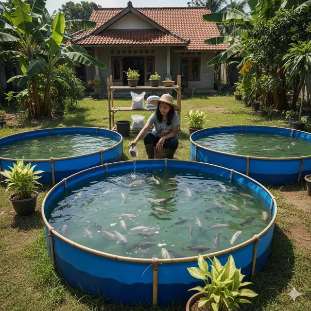 Usaha Ternak Ikan Modal Rp200 Ribu (Foto: Gemini AI)