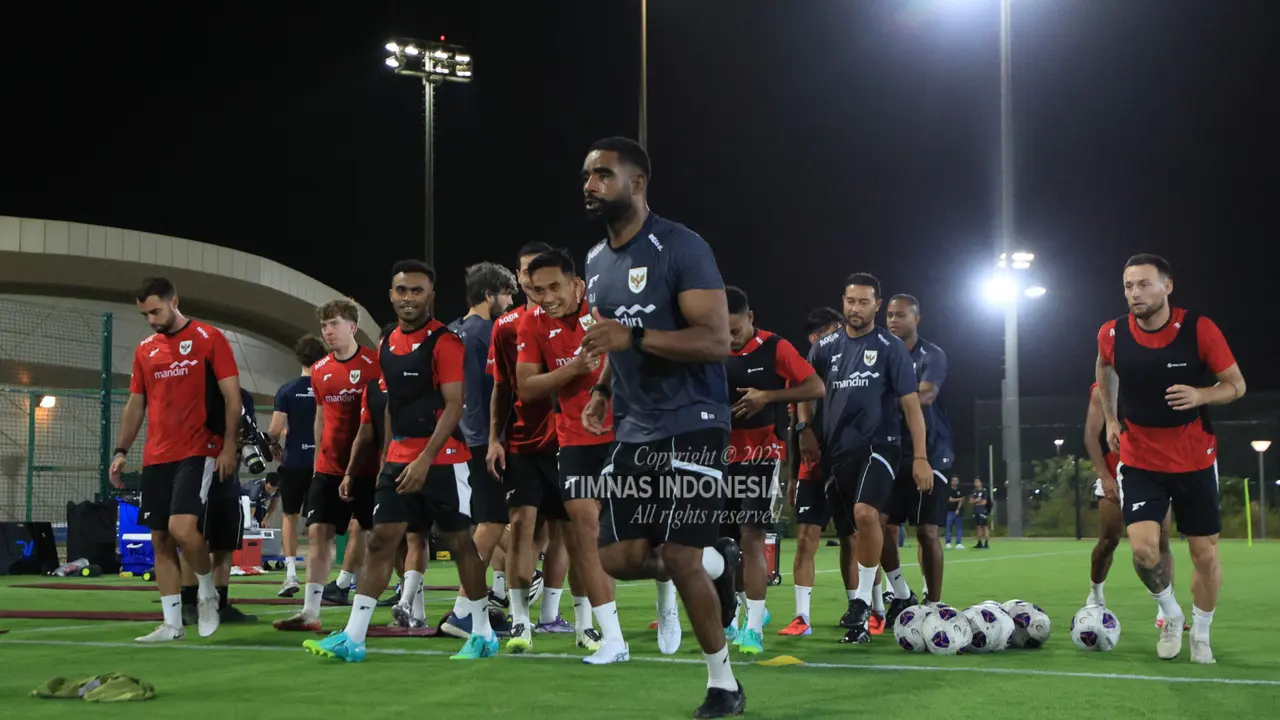 Latihan Timnas Indonesia di Arab Saudi.