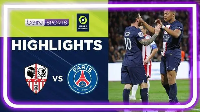 VIDEO: Kylian Mbappe Cetak 2 Gol, PSG Kalahkan AC Ajaccio di Liga Prancis