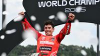 Marc Marquez pastikan titel juara dunia MotoGP 2025 di Sirkuit Motegi. (Toshifumi KITAMURA / AFP)