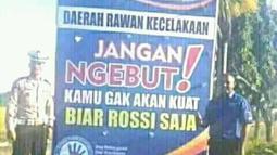 (Foto: Asw Kangcurry/ Facebook) Biar Rossi saja yang ngebut.