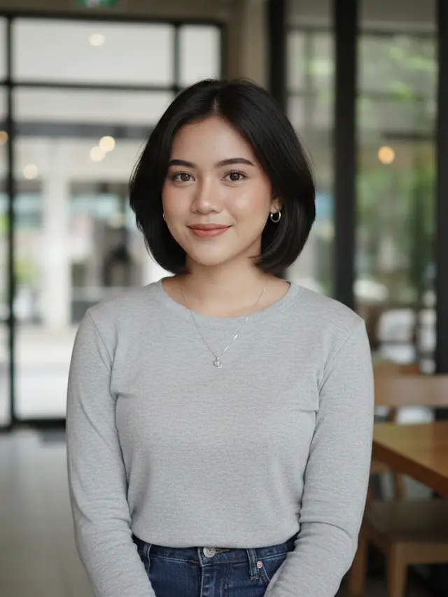 Potongan Rambut Wanita Pendek untuk Rambut Mengembang (Foto: Gemini AI)