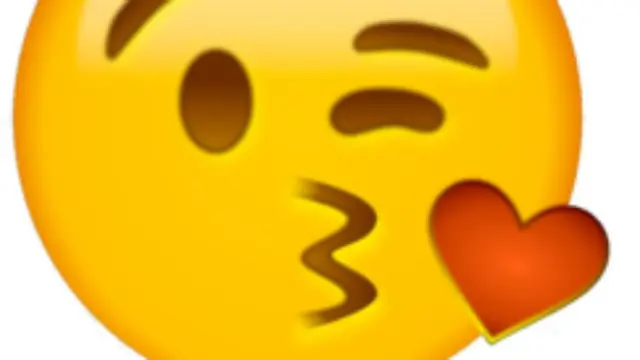Emoji wajah mencium