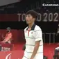 Dheva Anrimusti saat tampil di final Badminton Paralimpiade 2020 kelas SU5 (screenshot vidio)