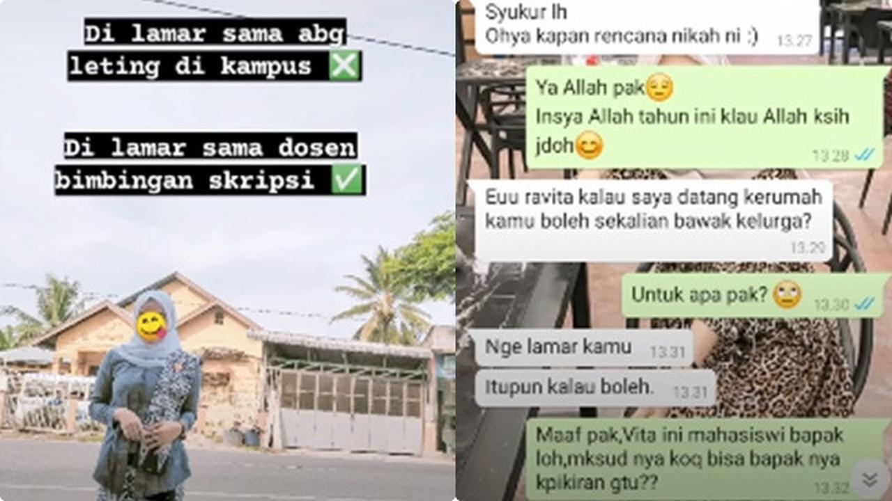 Viral Kisah Mahasiswi Dilamar Dosen Pembimbing Skripsi, Bikin Baper