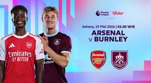 Nonton Live Streaming Arsenal vs Burnley di Liga Inggris 2025/26, Tayang di Vidio