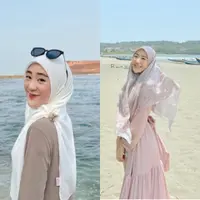 Gaya Larissa Chou saat Liburan ke Pantai. [@larissachou]