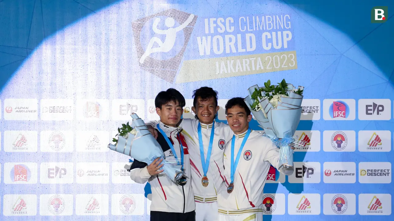 Foto: Indonesia Berjaya di Kejuaraan Dunia Panjat Tebing 2023 Seri Jakarta, Raharjati Nursyamsa Catatkan Waktu Tercepat Nomor Putra