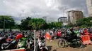 Salah satu lokasi parkir sepeda motor di Parkiran motor EX, Thamrin, Jakarta, Kamis (4/12/2014). (Liputan6.com/Johan Tallo)