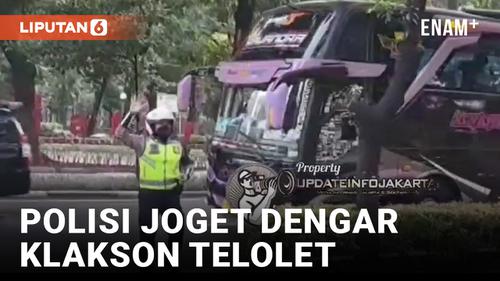 VIDEO: Gokil! Polisi Lalu Lintas Berjoget saat Dengar Klakson Telolet Bus